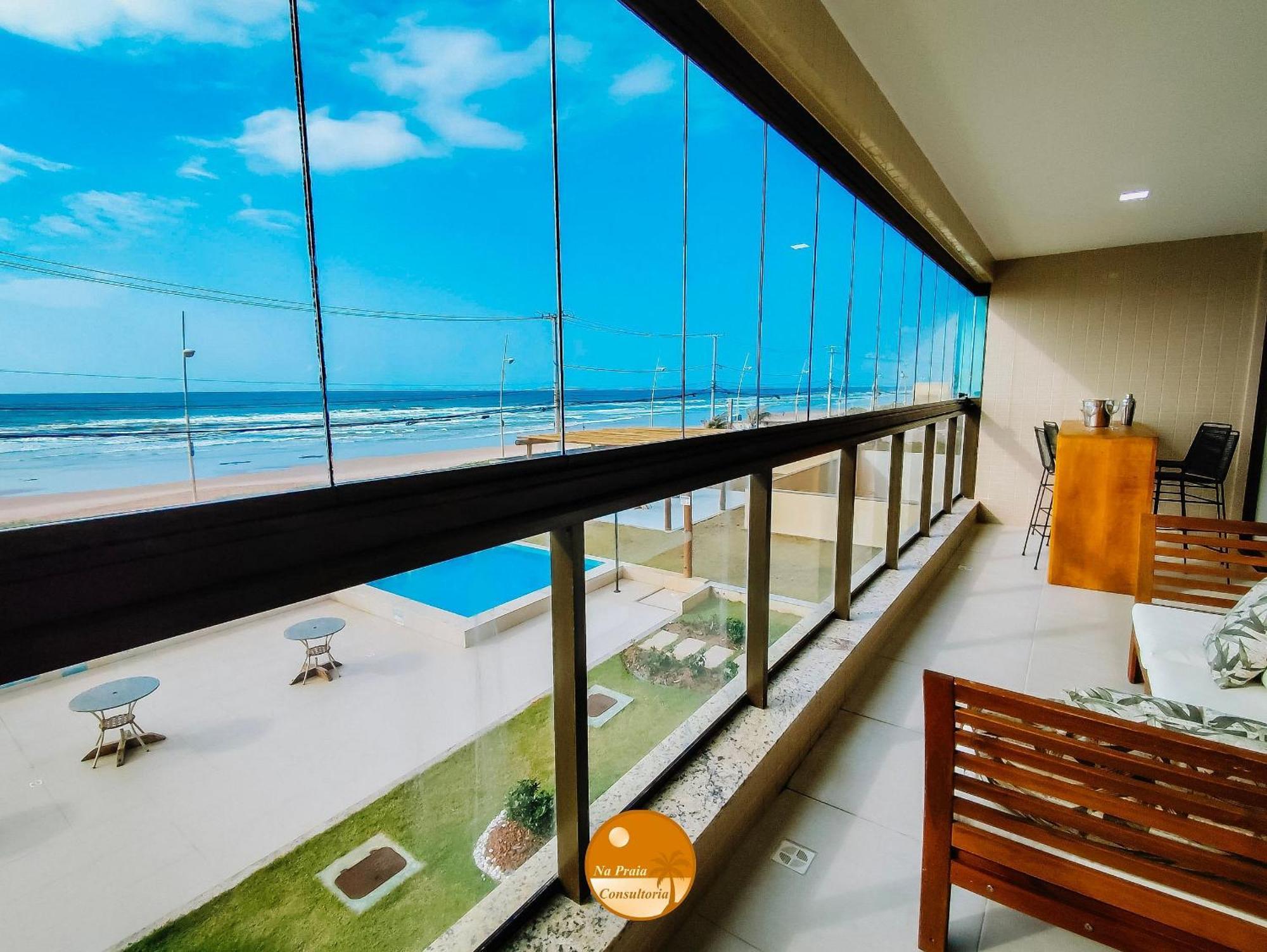 Pe Na Areia, Piscina Borda Infinita, Vaga De Garagem, Portaria 24 Hs Apartment Salvador Room photo